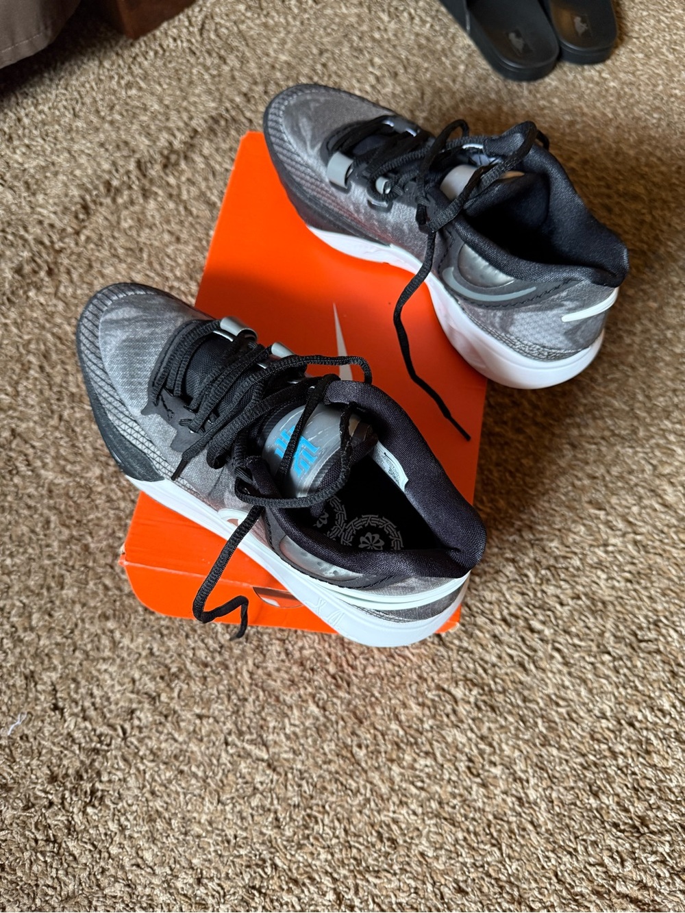 Nike Kids Black and White Cushioned Sneakers